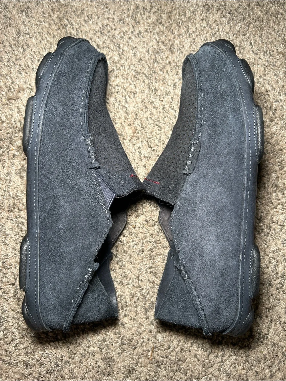 OluKai Men's‎ Blue Slip-On Suede Loafers